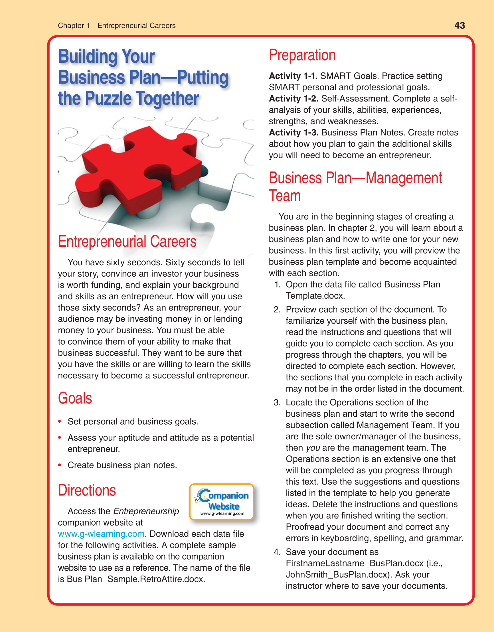 Entrepreneurship, 1st Edition page 43