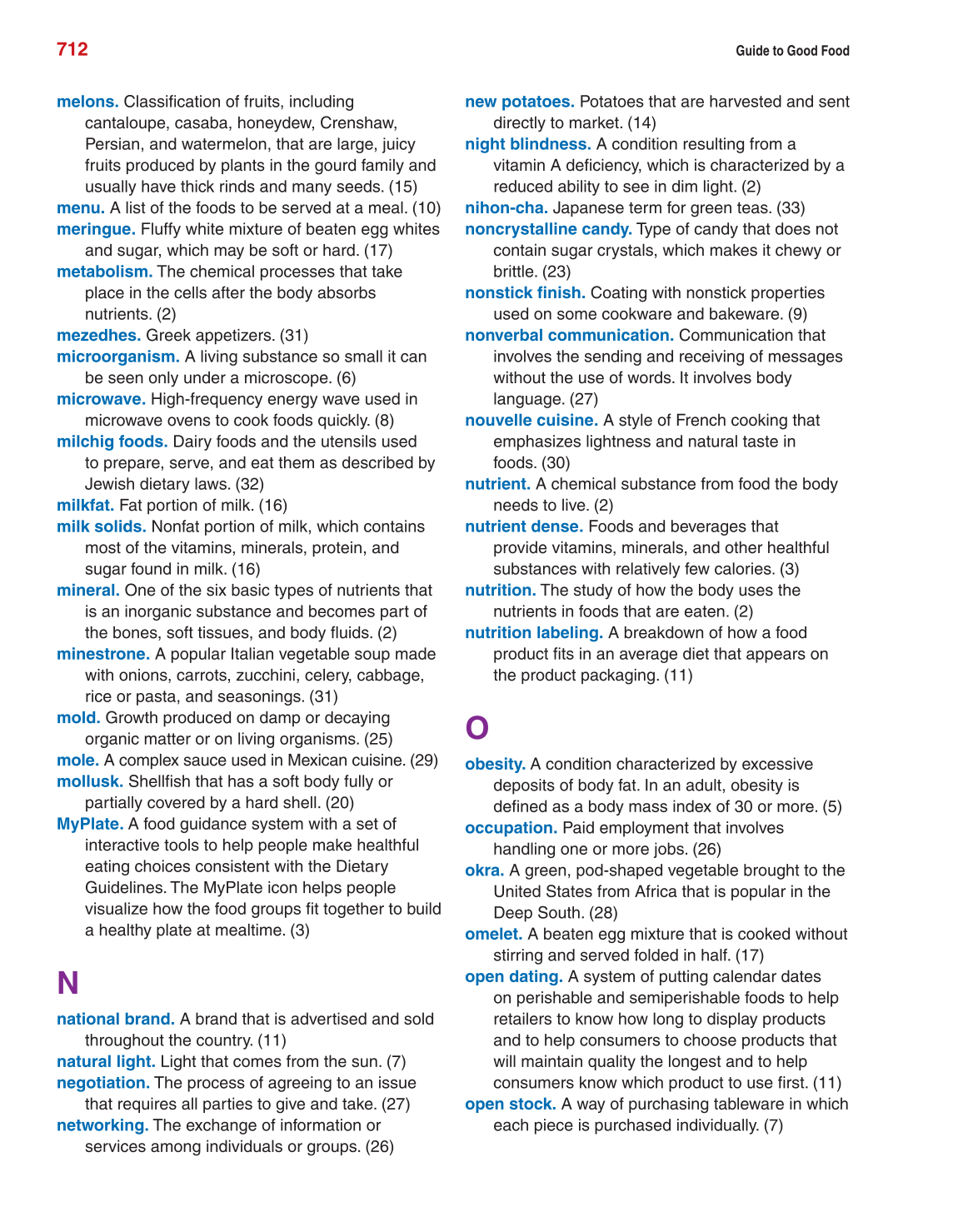 Guide to Good Food, 13th Edition page 712