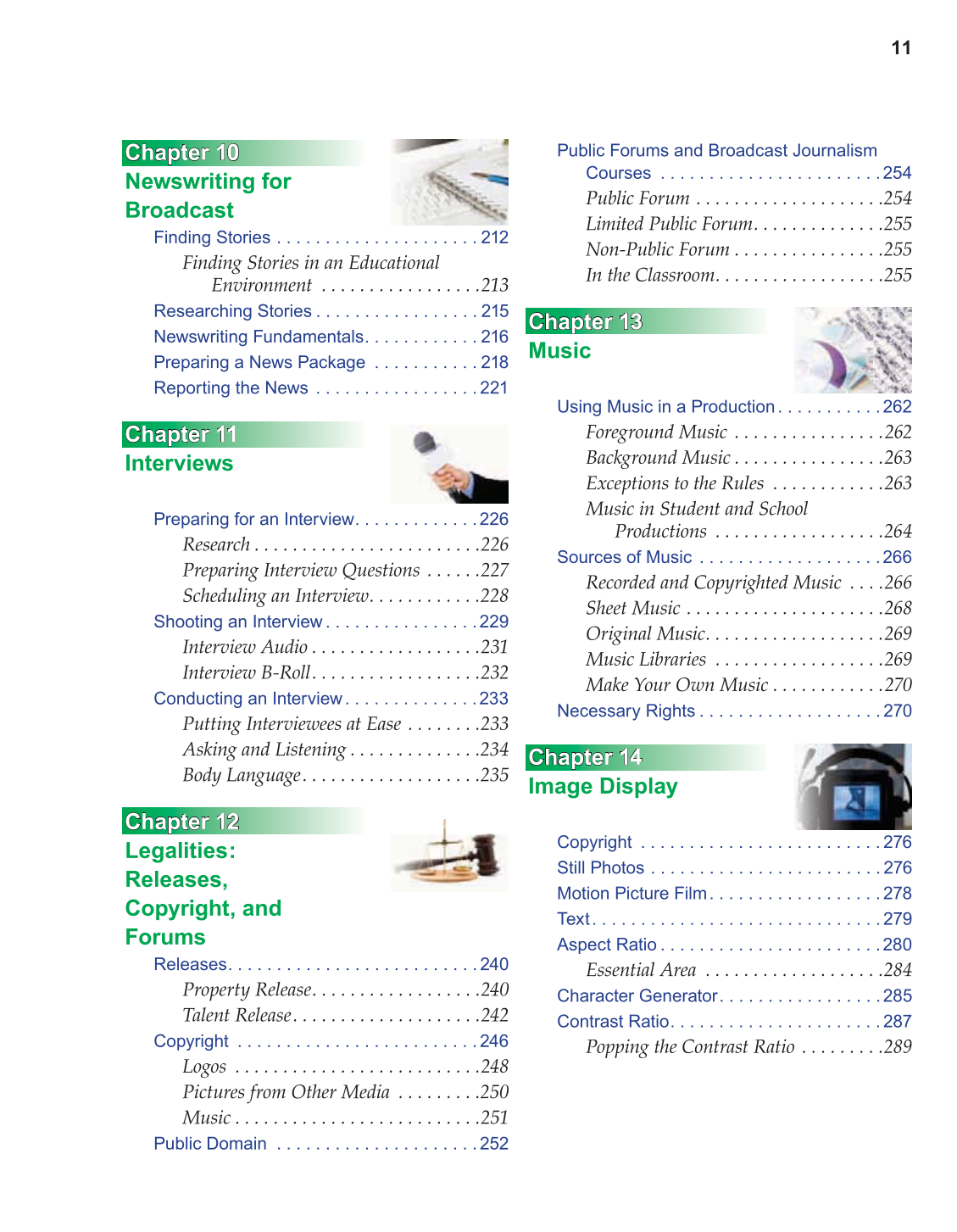Television Production &amp; Broadcast Journalism, 2nd Edition page 11