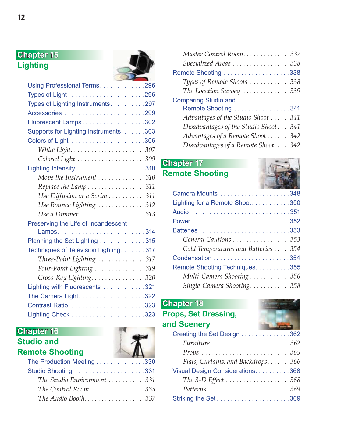 Television Production &amp; Broadcast Journalism, 2nd Edition page 12
