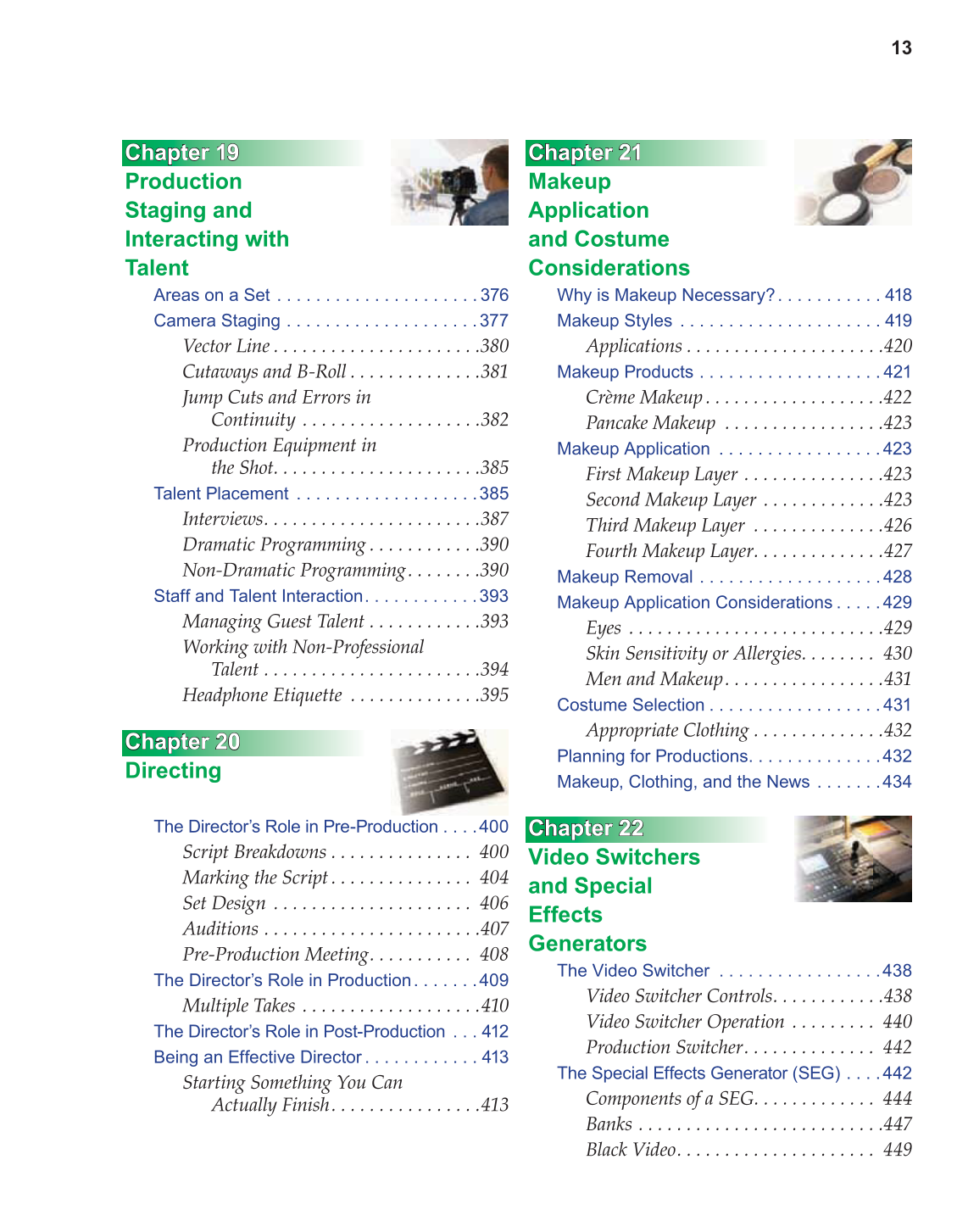 Television Production &amp; Broadcast Journalism, 2nd Edition page 13