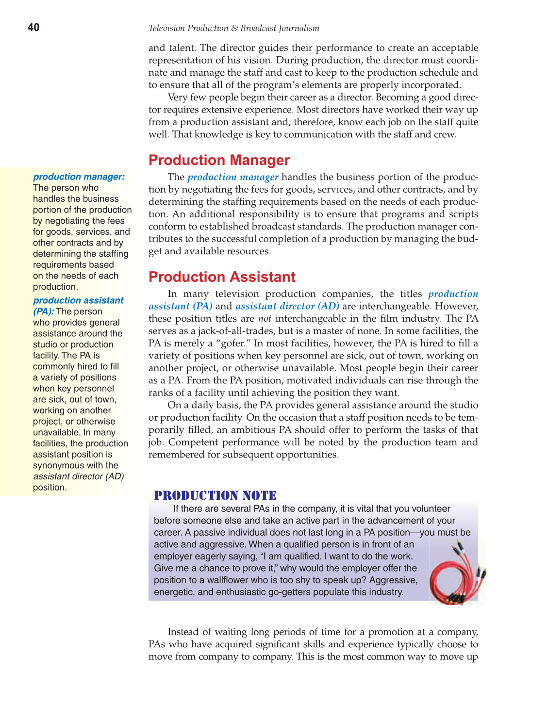 Television Production &amp; Broadcast Journalism, 2nd Edition page 40