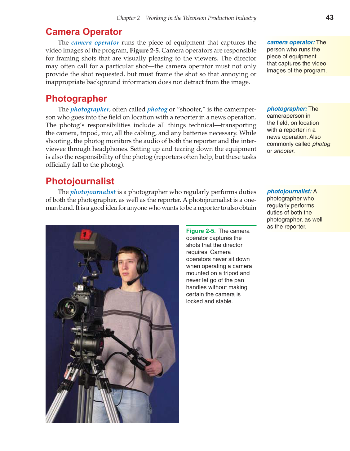 Television Production &amp; Broadcast Journalism, 2nd Edition page 43