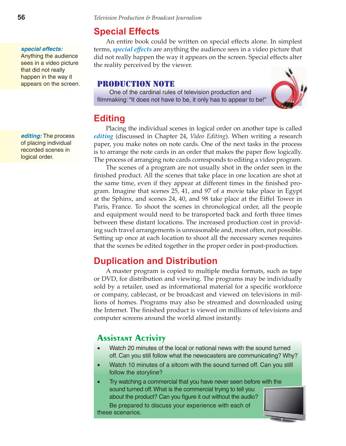 Television Production &amp; Broadcast Journalism, 2nd Edition page 56