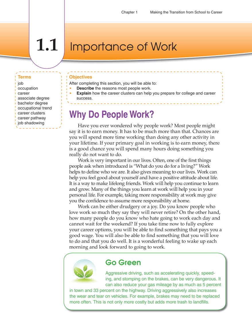 School to Career, 10th Edition page 6