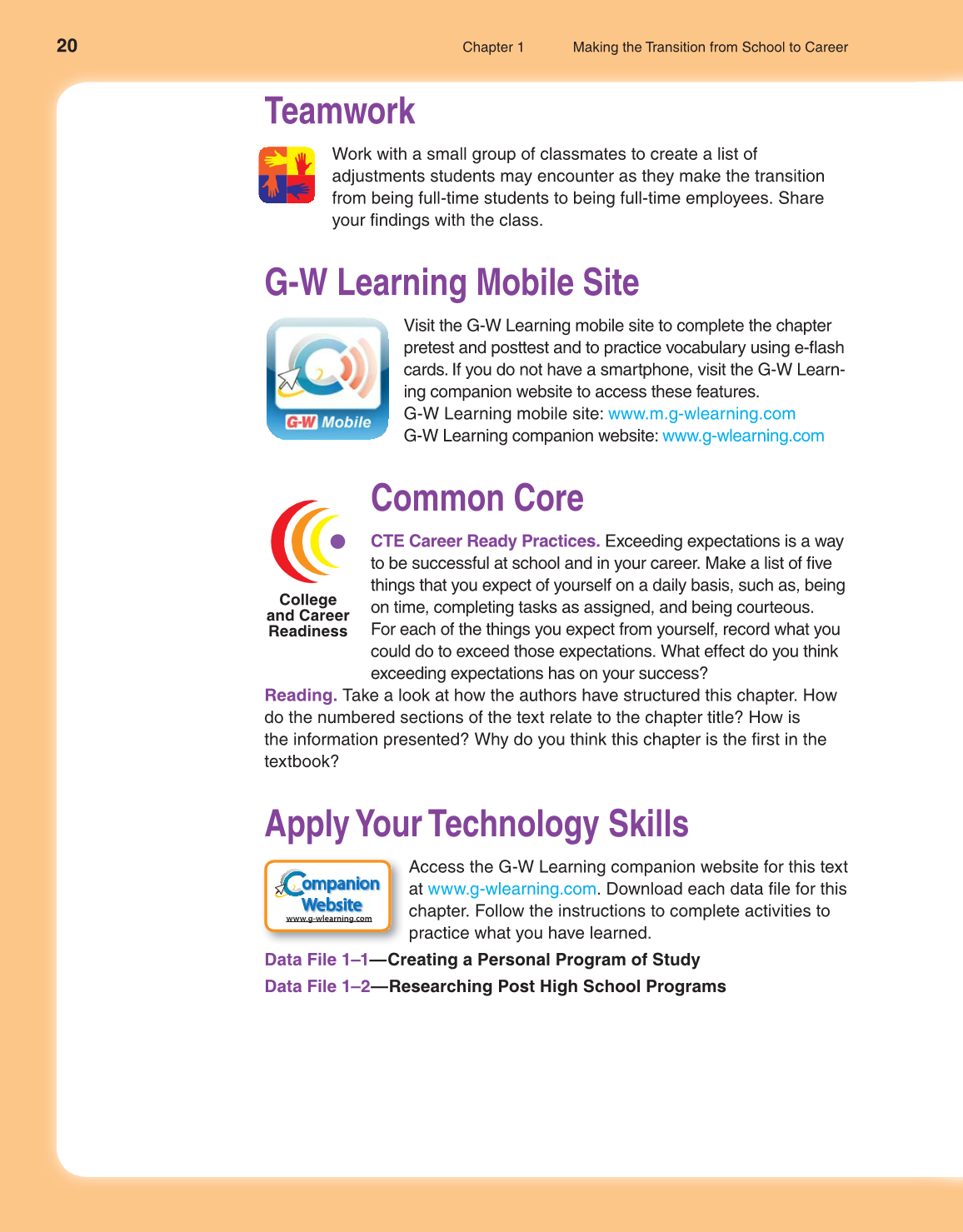 School to Career, 10th Edition page 20