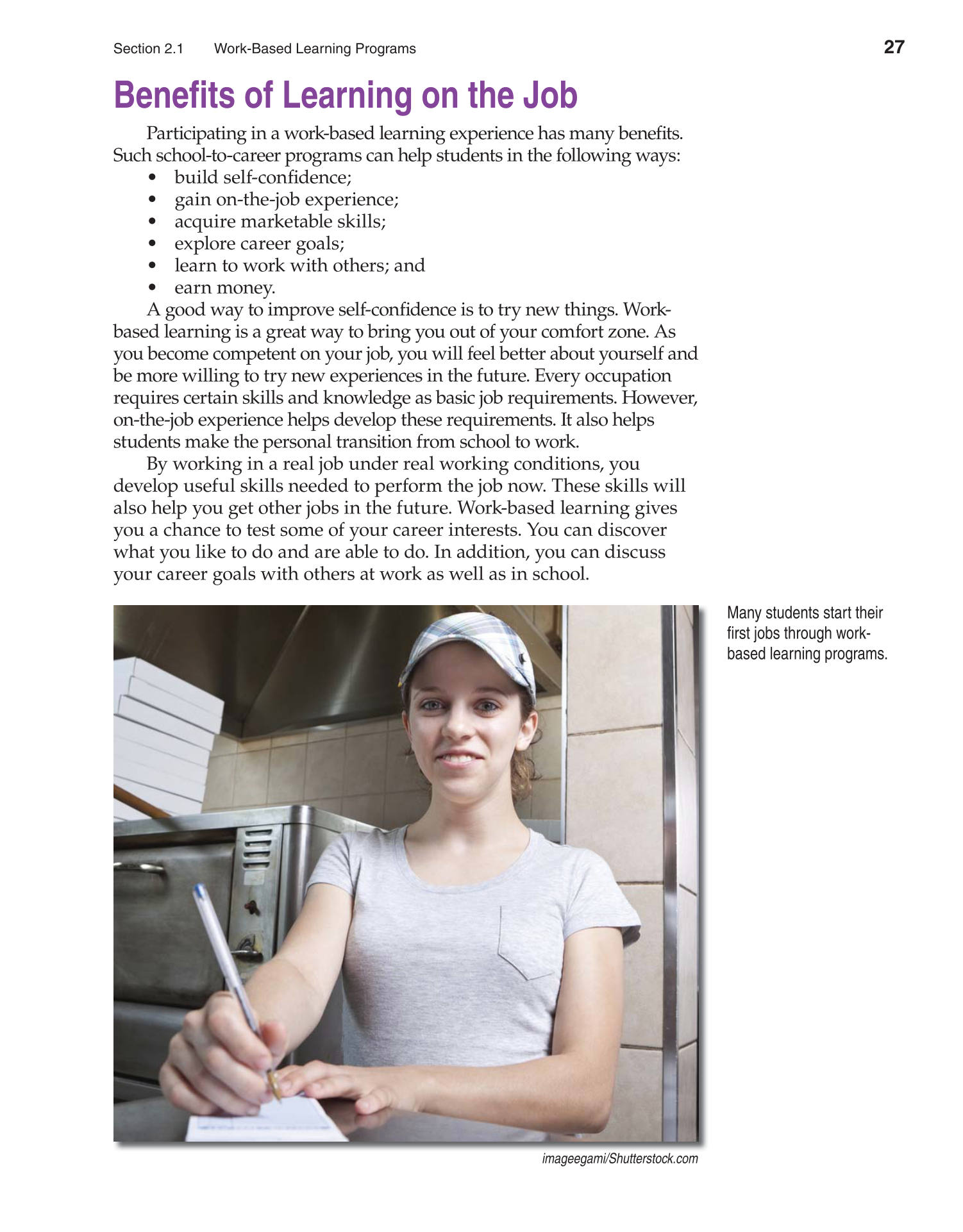 School to Career, 10th Edition page 27