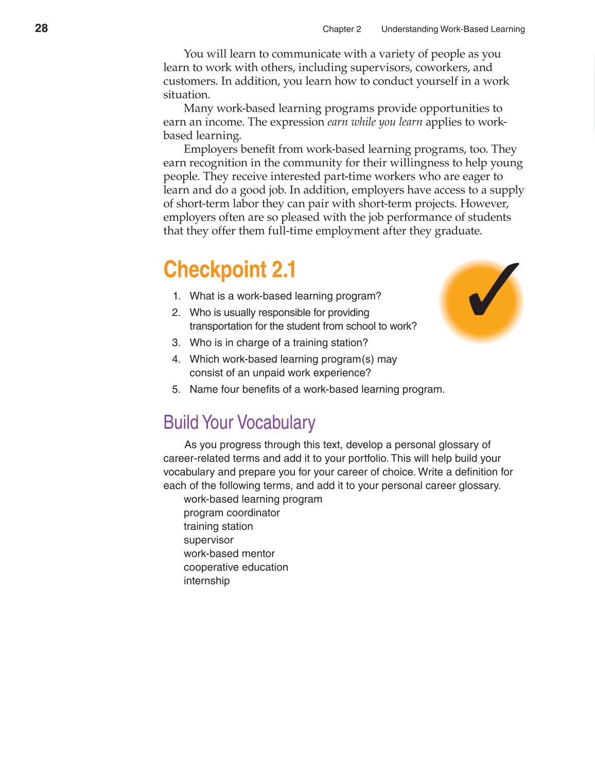School to Career, 10th Edition page 28