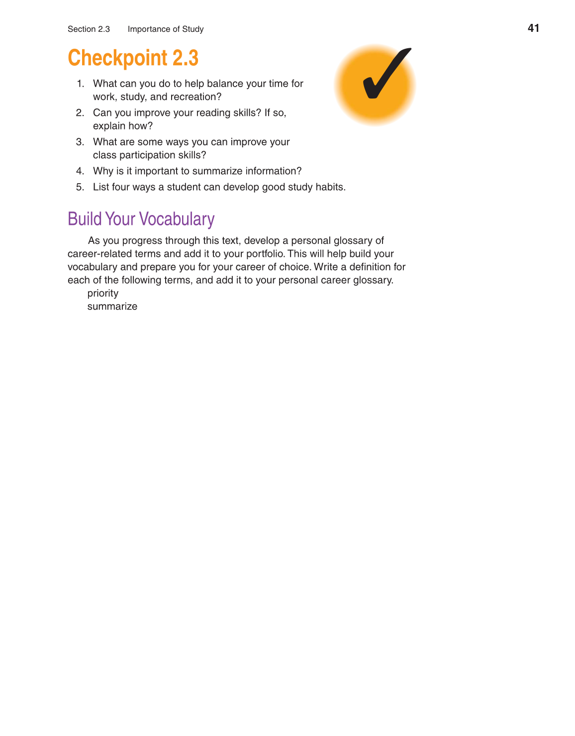 School to Career, 10th Edition page 41