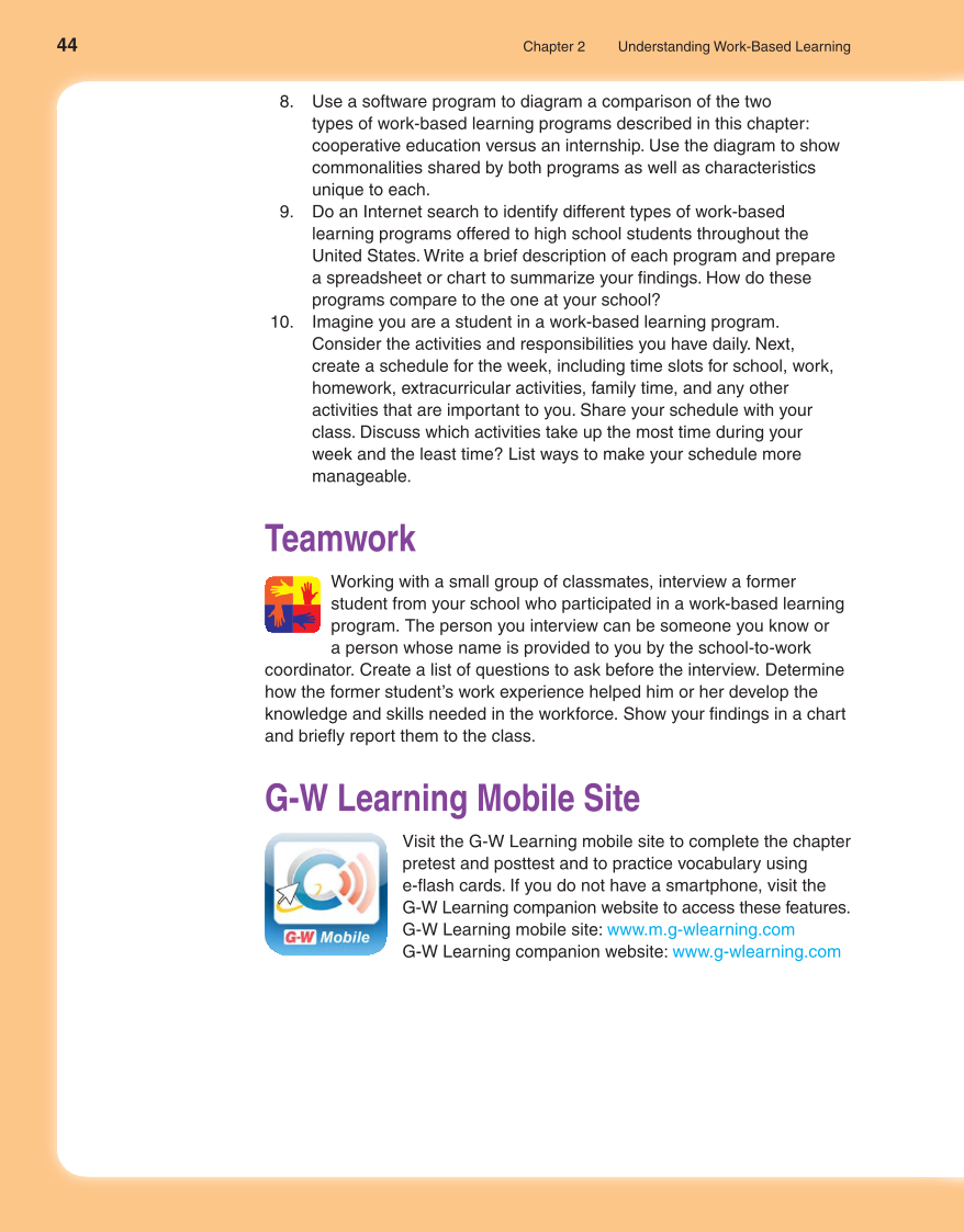 School to Career, 10th Edition page 44