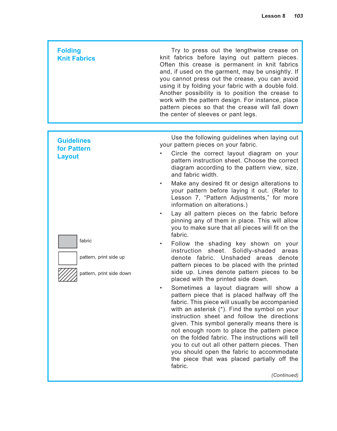 Successful Sewing, 7th Edition page 103