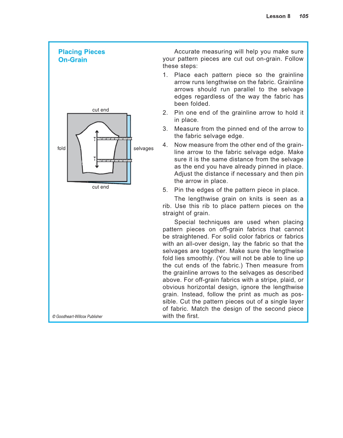 Successful Sewing, 7th Edition page 105