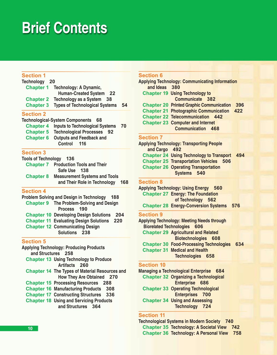 Technology &amp; Engineering, 6th Edition page 10