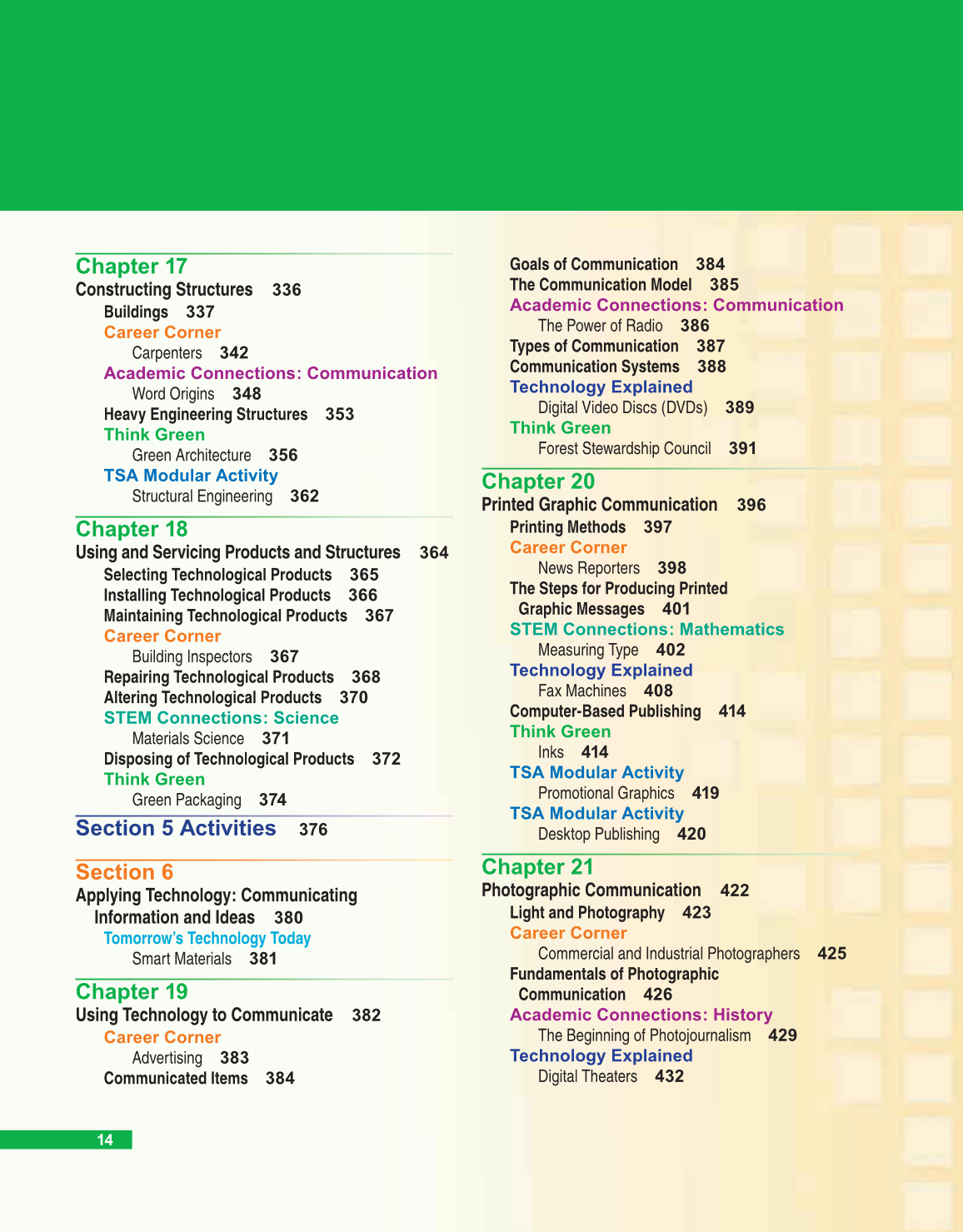 Technology &amp; Engineering, 6th Edition page 14