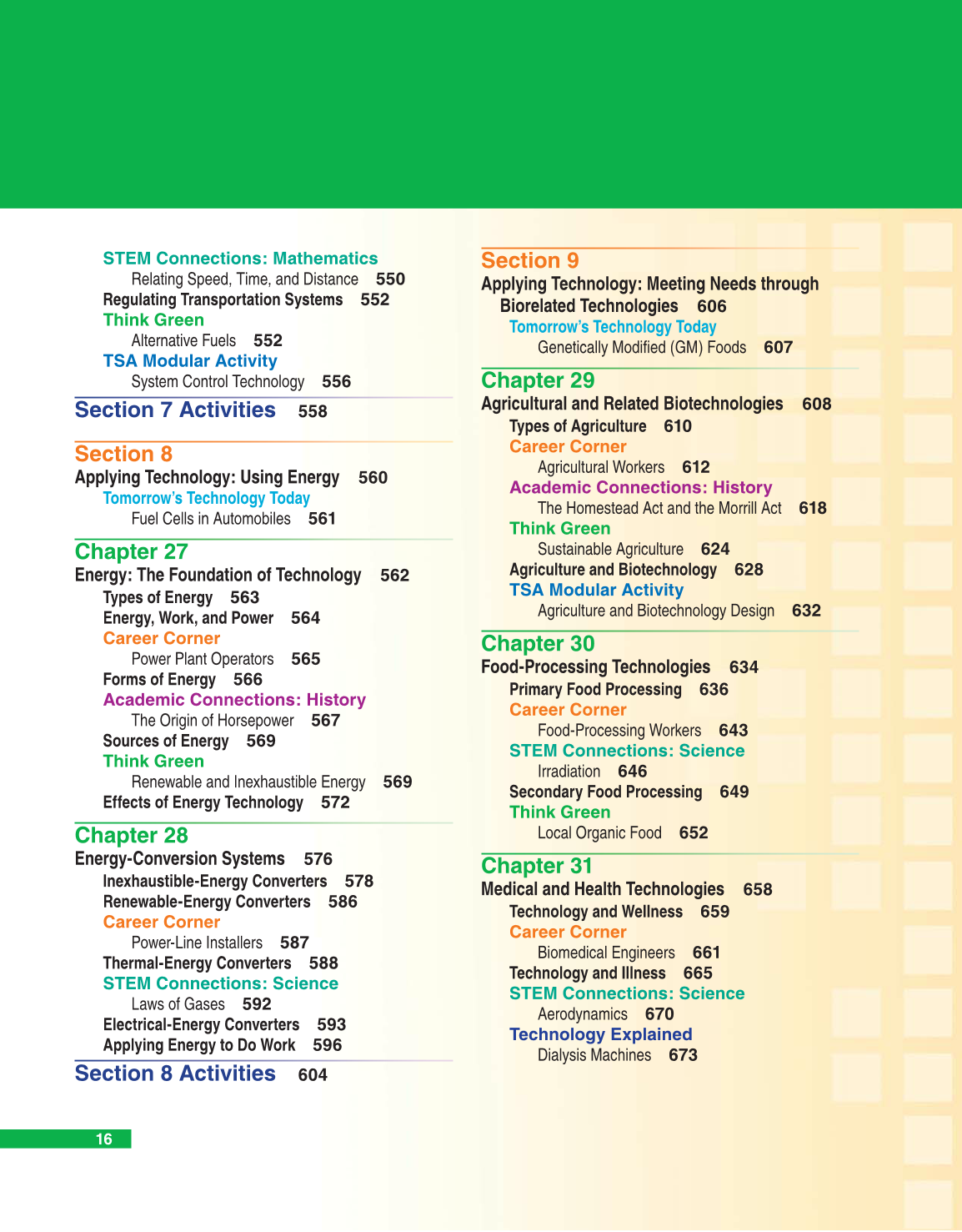 Technology &amp; Engineering, 6th Edition page 16