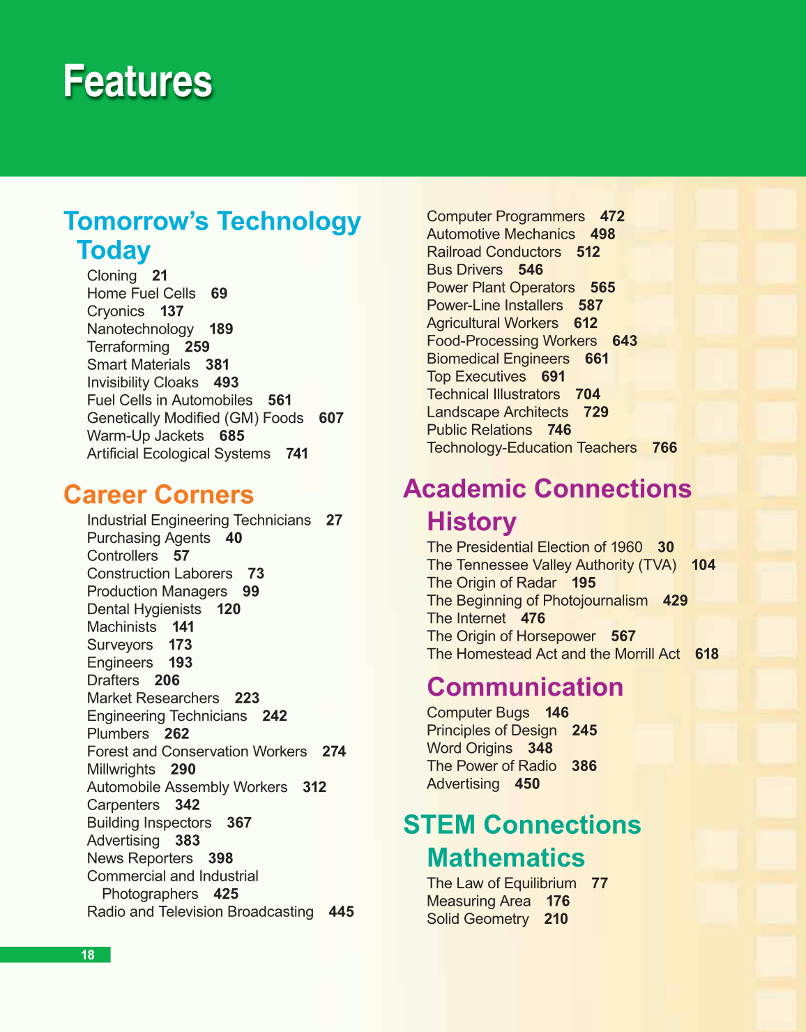 Technology &amp; Engineering, 6th Edition page 18