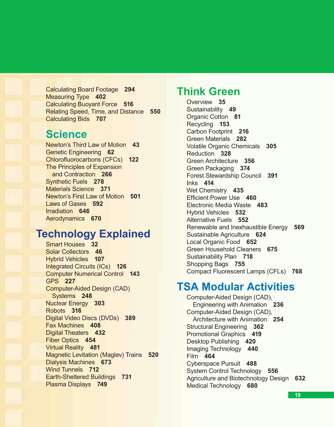 Technology &amp; Engineering, 6th Edition page 19
