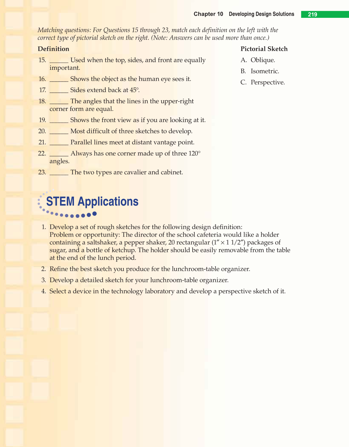 Technology &amp; Engineering, 6th Edition page 219