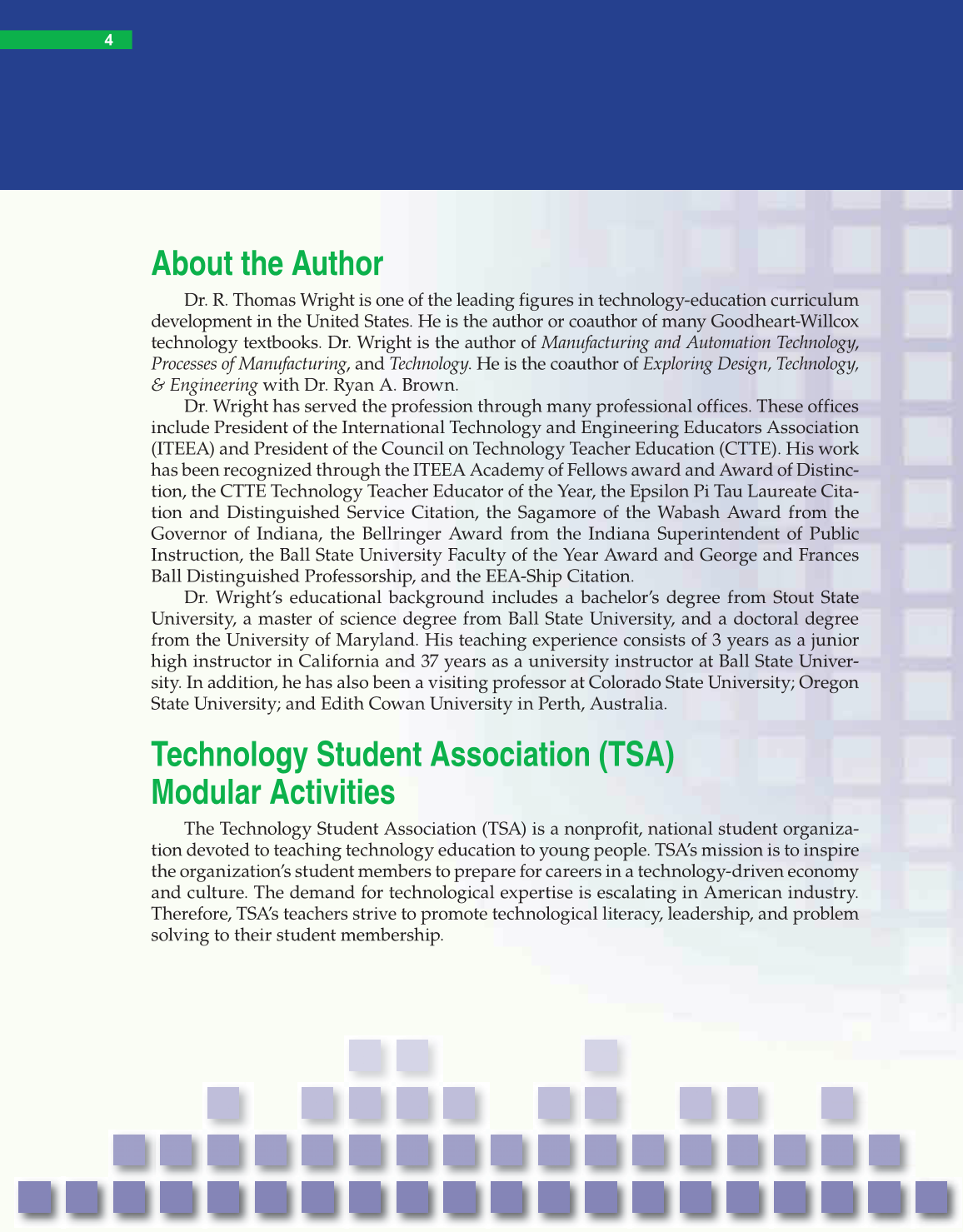 Technology &amp; Engineering, 6th Edition page 4