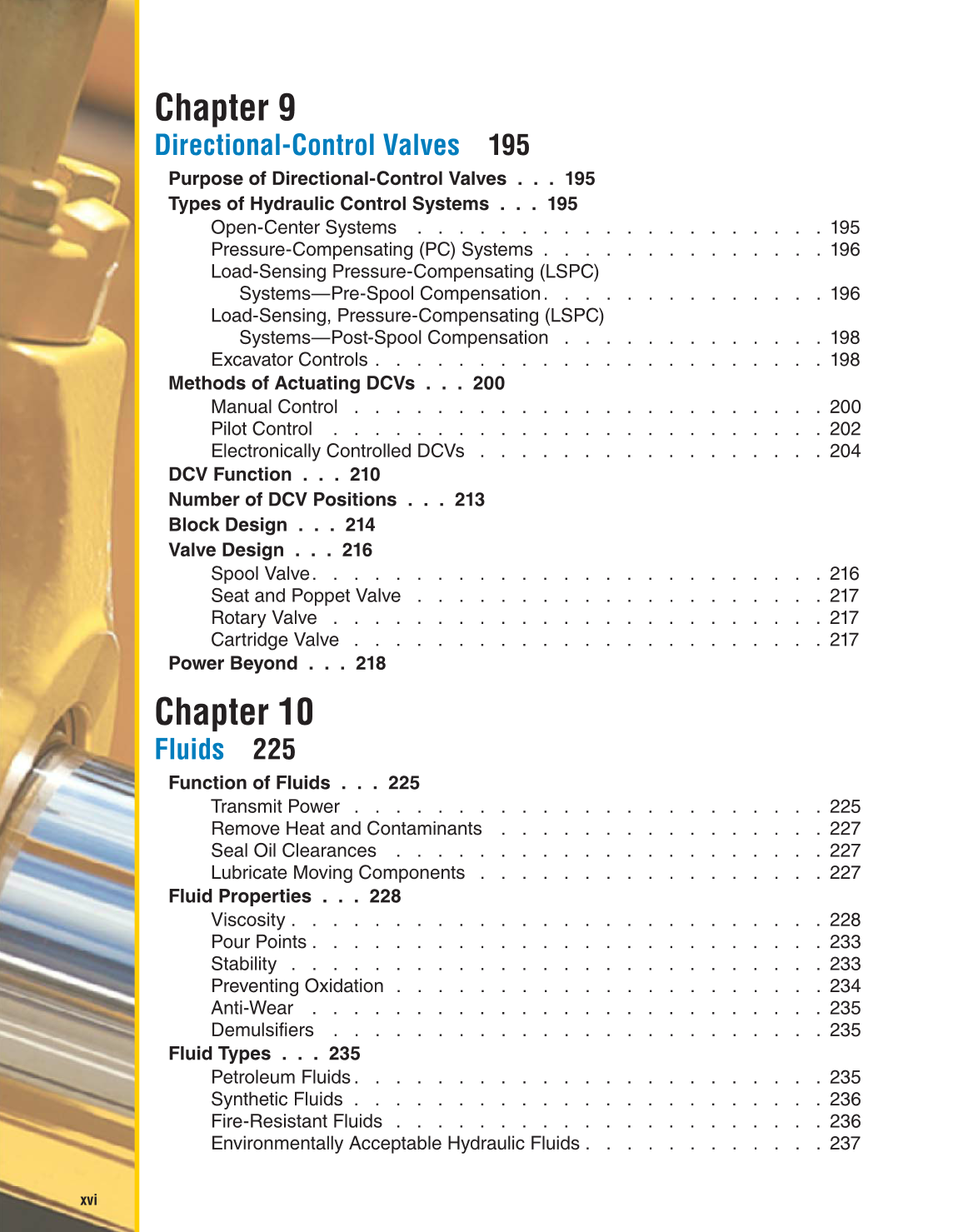 Hydraulic Systems for Mobile Equipment, 1st Edition page xvi