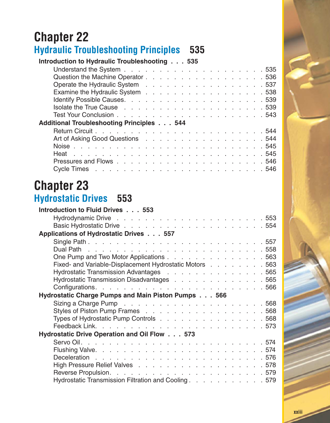 Hydraulic Systems for Mobile Equipment, 1st Edition page xxiii