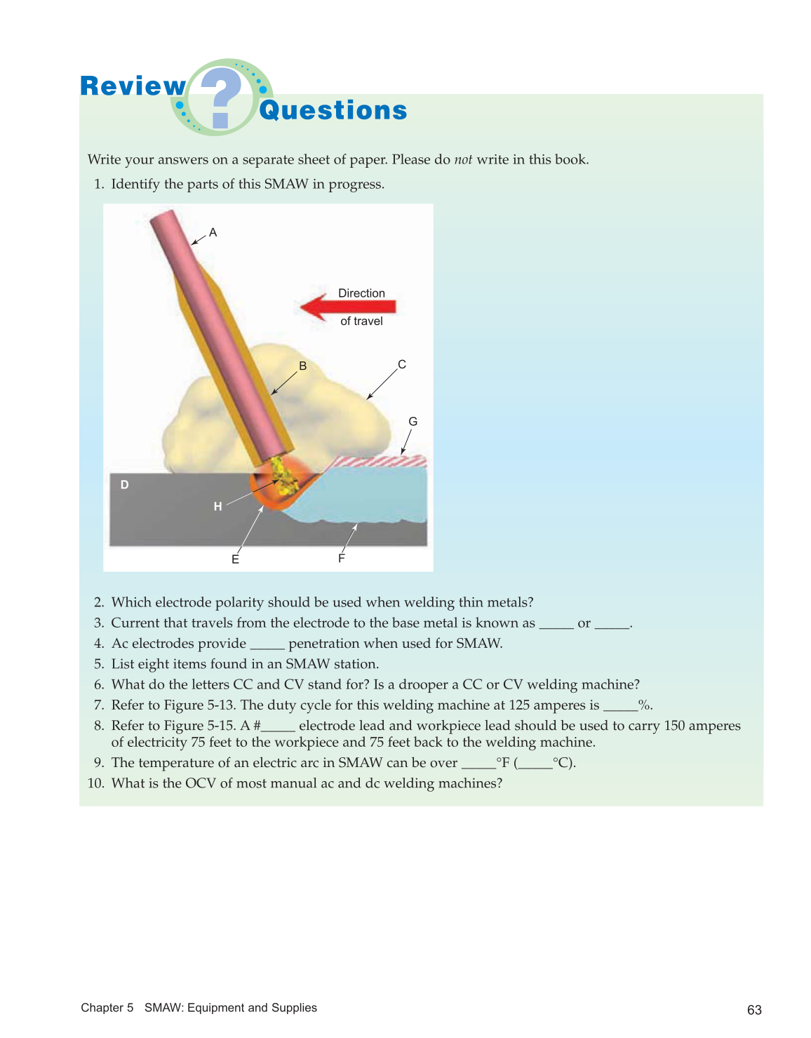 Welding Technology Fundamentals, 4th Edition page 63