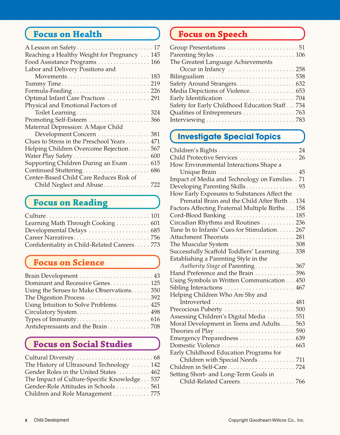 Child Development: Early Stages Through Age 12, 8th Edition page x