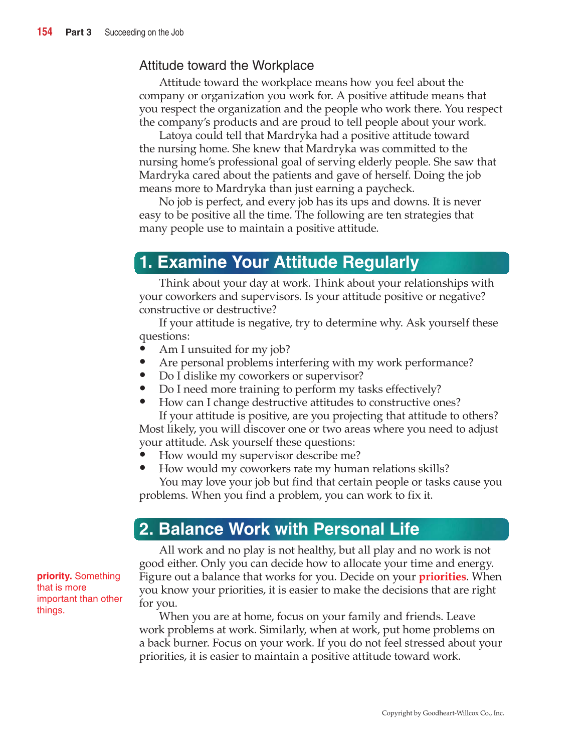 Career Success: The Attitude Advantage, 2nd Edition page 154