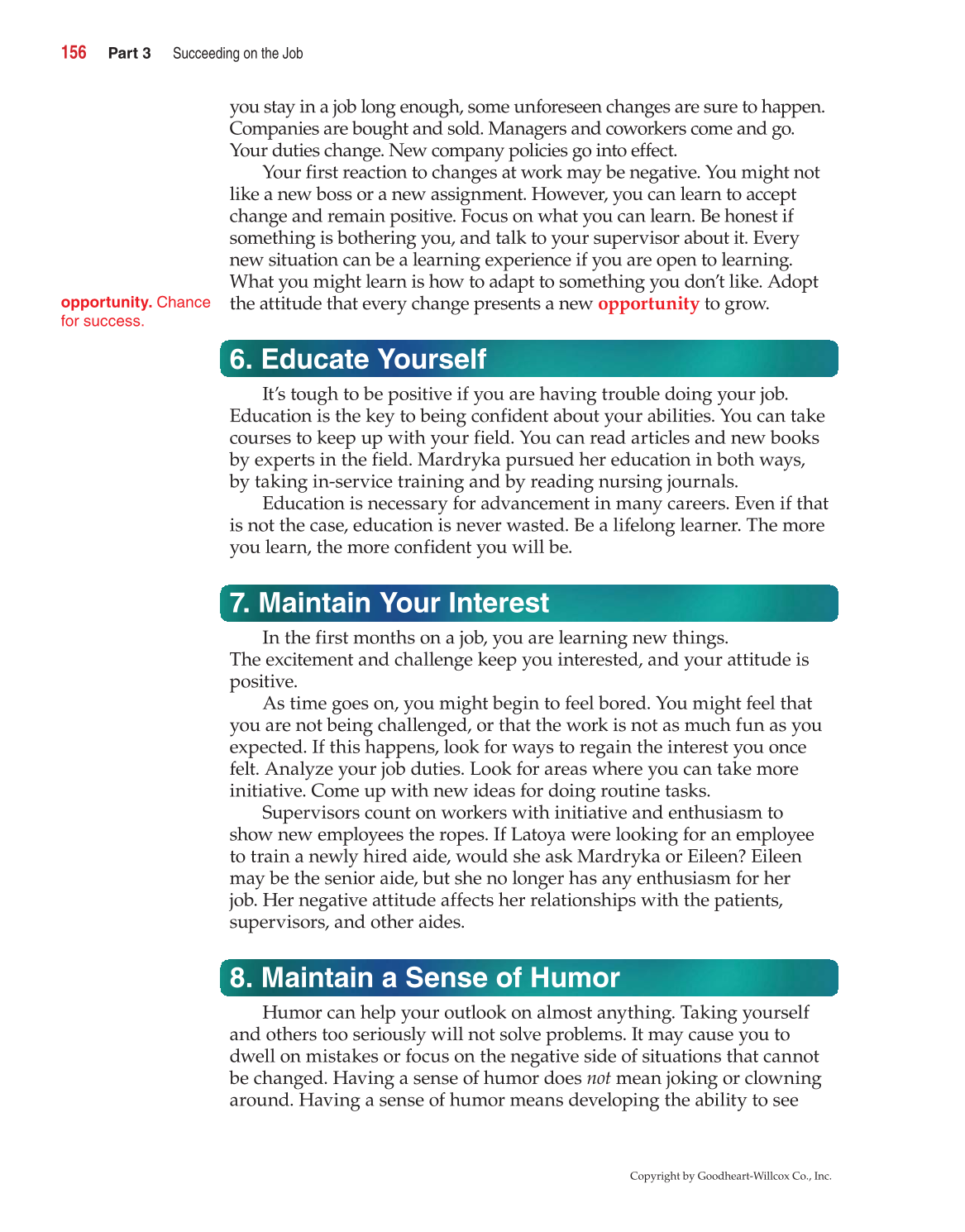 Career Success: The Attitude Advantage, 2nd Edition page 156