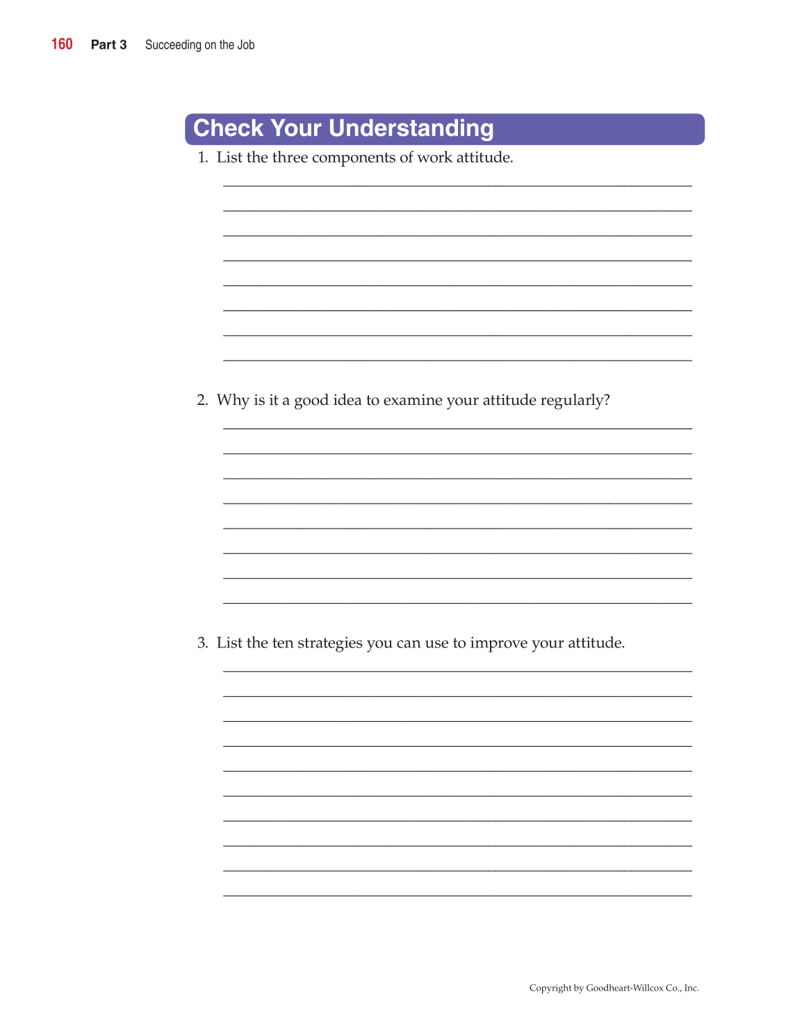 Career Success: The Attitude Advantage, 2nd Edition page 160