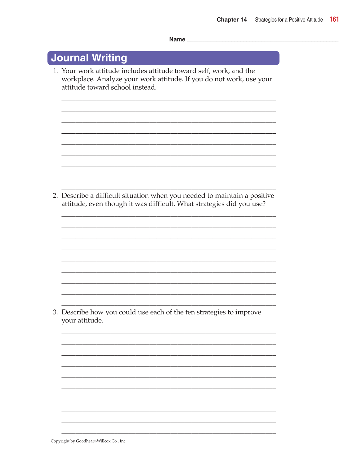 Career Success: The Attitude Advantage, 2nd Edition page 161