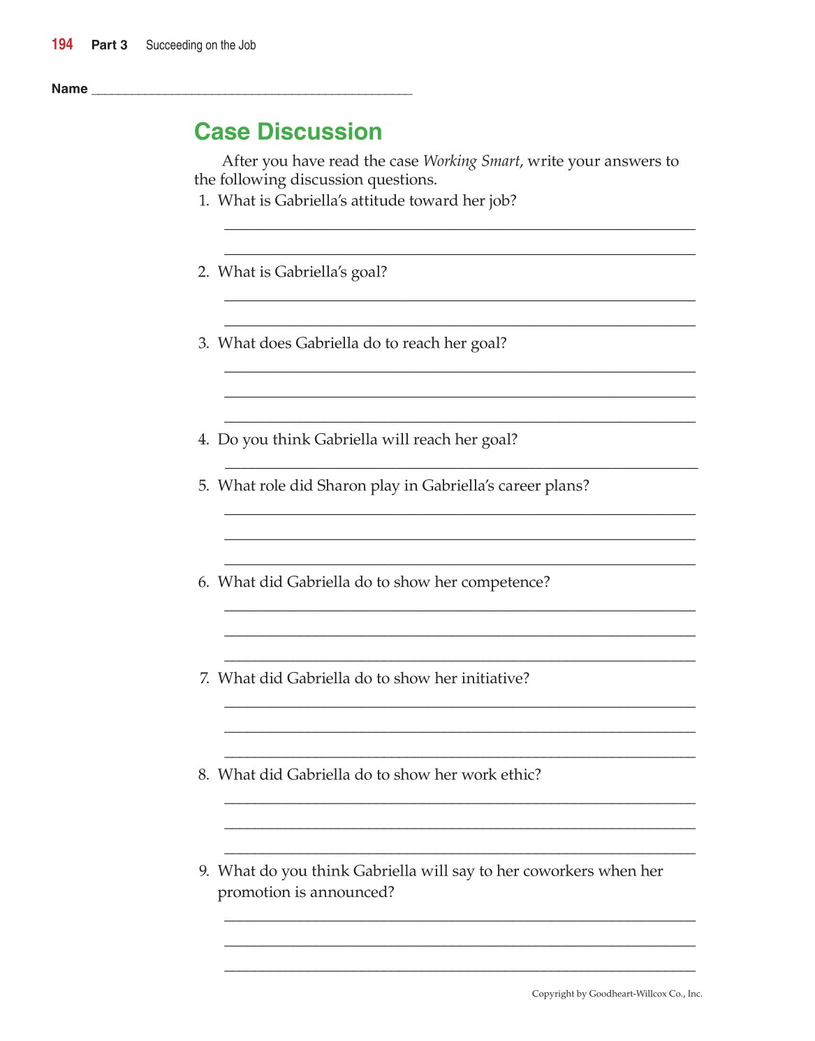 Career Success: The Attitude Advantage, 2nd Edition page 194