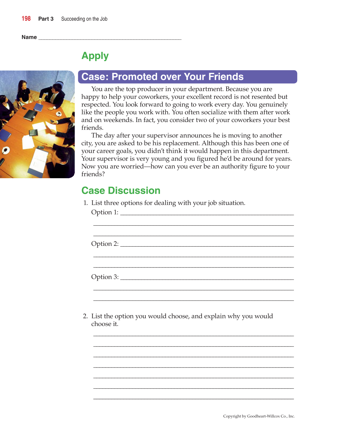 Career Success: The Attitude Advantage, 2nd Edition page 198