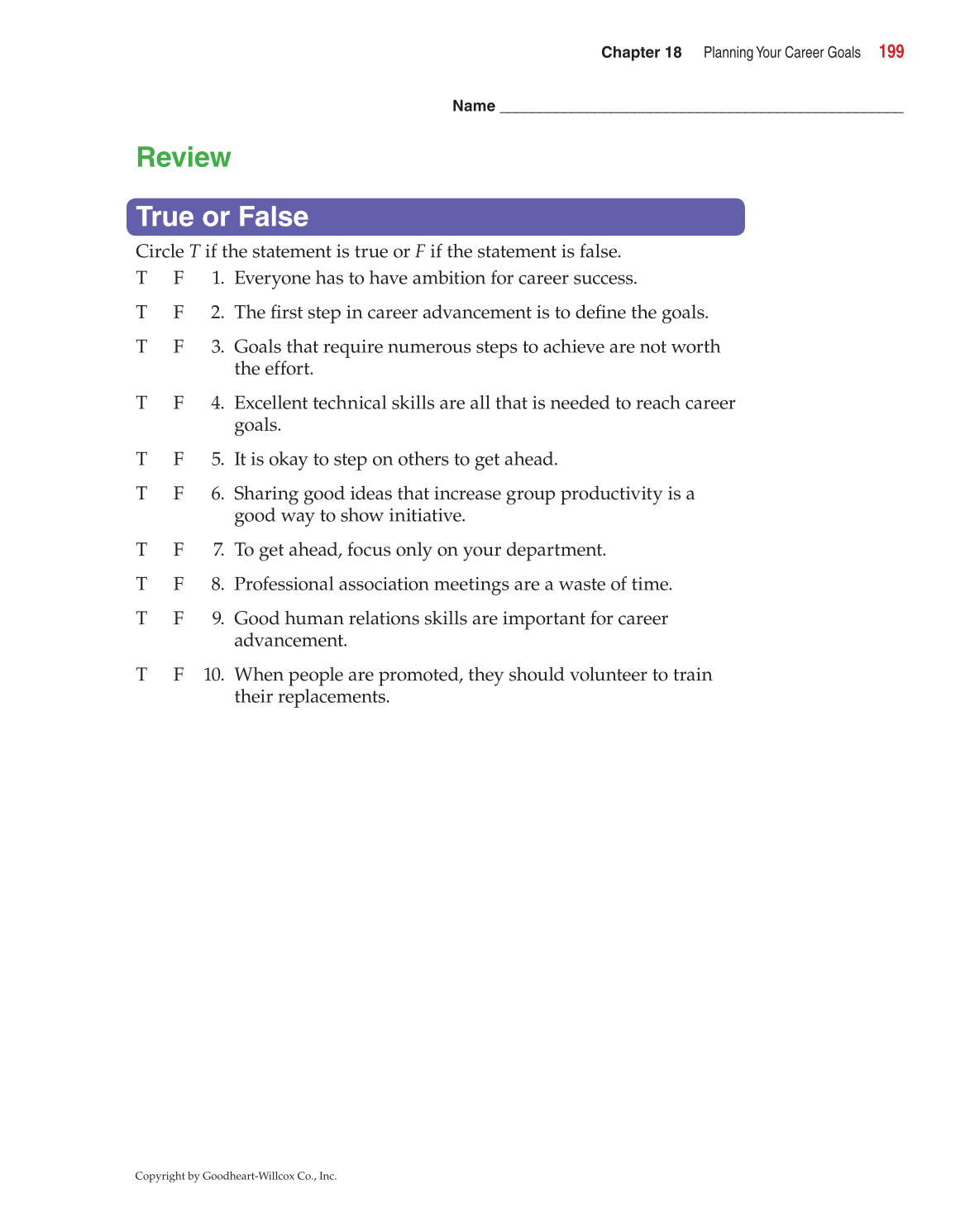 Career Success: The Attitude Advantage, 2nd Edition page 199