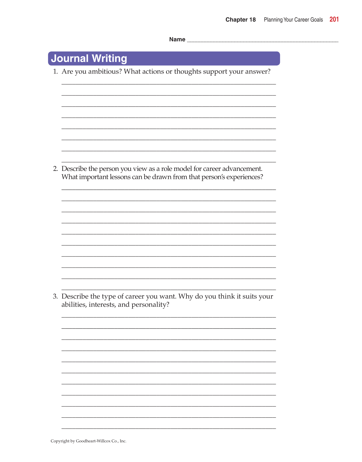 Career Success: The Attitude Advantage, 2nd Edition page 201