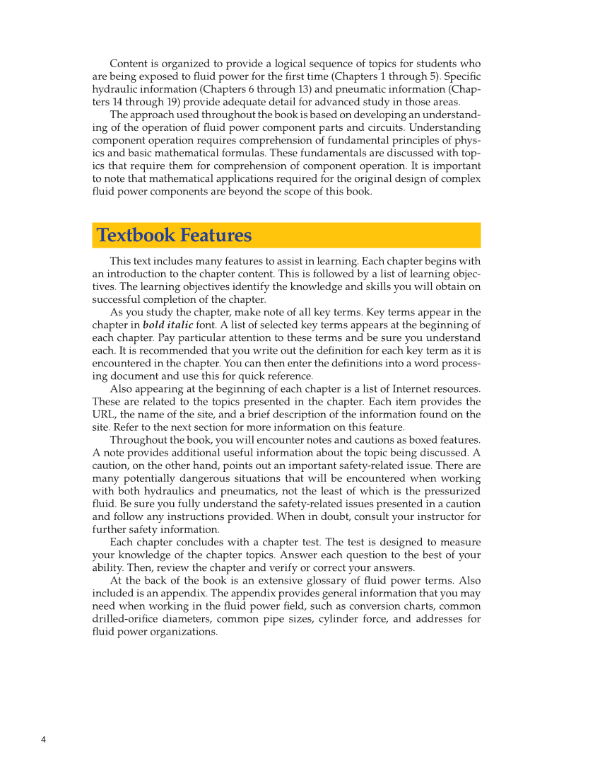 Fluid Power: Hydraulics and Pneumatics, 2nd Edition page 4