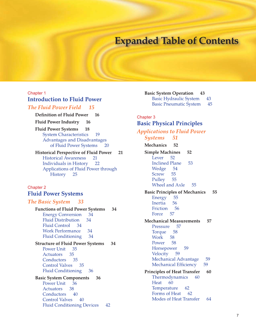 Fluid Power: Hydraulics and Pneumatics, 2nd Edition page 7