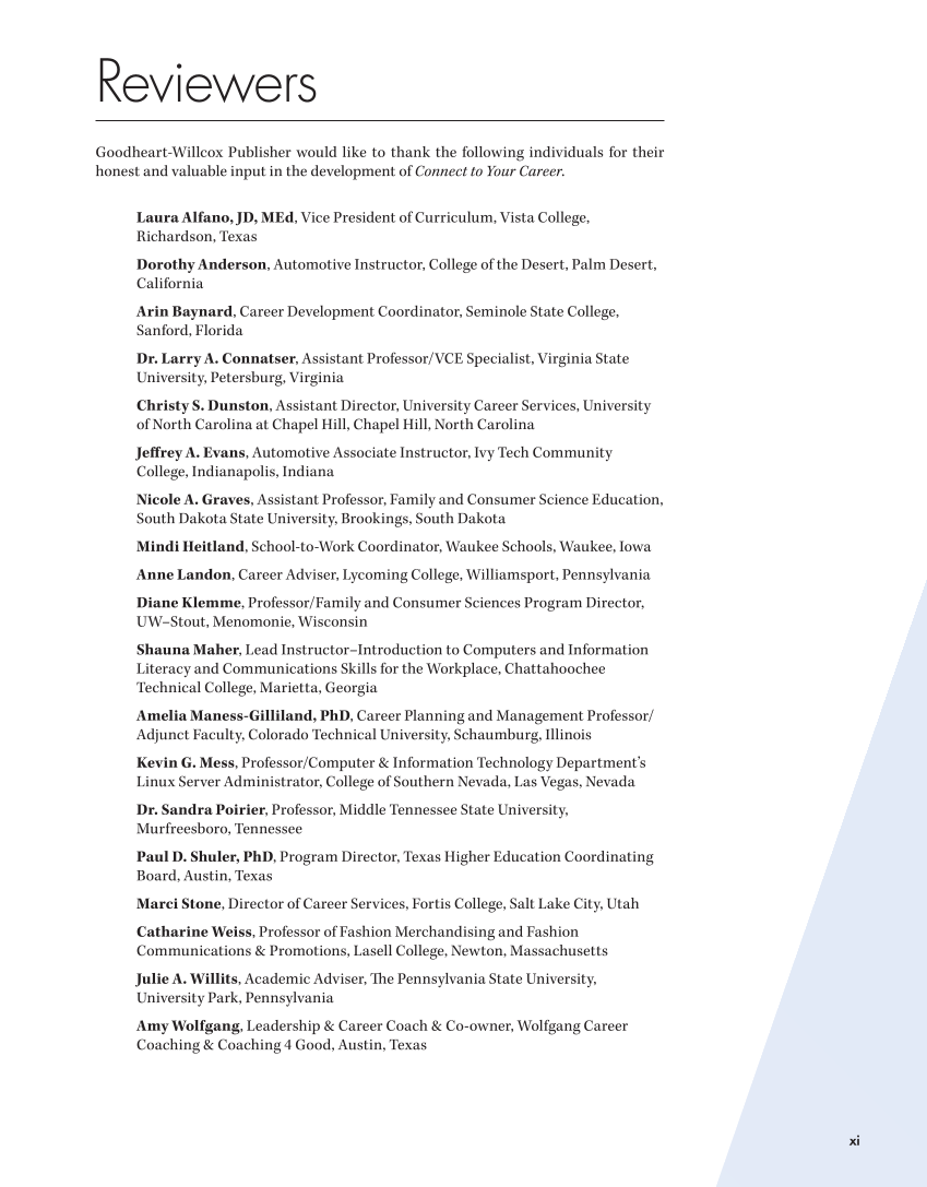 Connect to Your Career: Job-Search Skills for a Digital World, Canadian Edition page xi