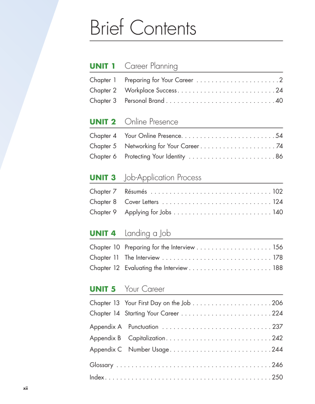Connect to Your Career: Job-Search Skills for a Digital World, Canadian Edition page xii