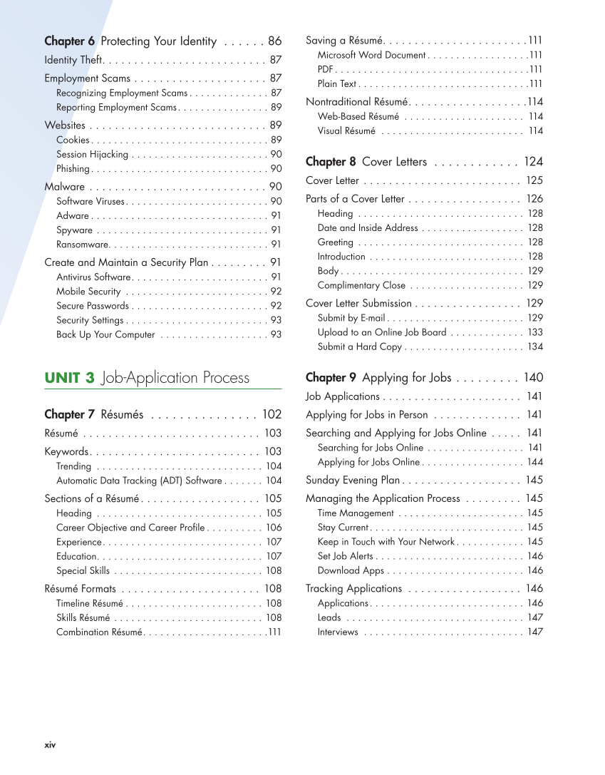 Connect to Your Career: Job-Search Skills for a Digital World, Canadian Edition page xiv