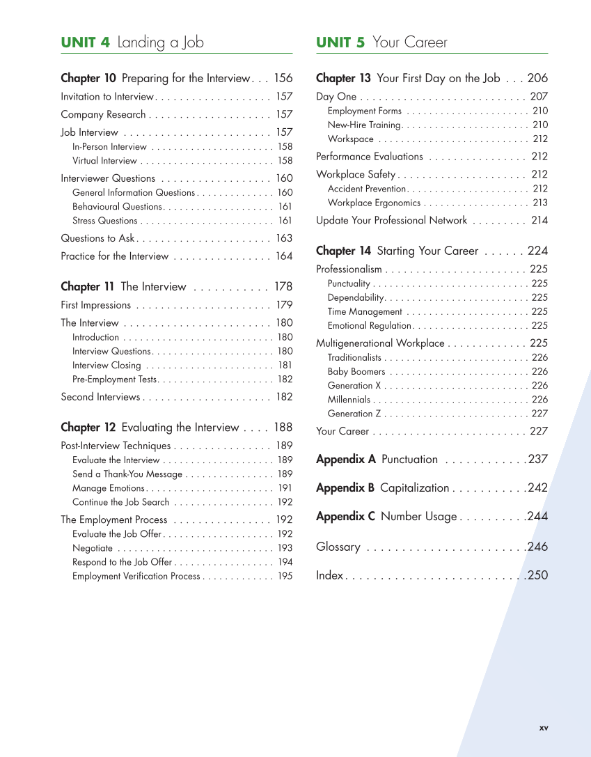 Connect to Your Career: Job-Search Skills for a Digital World, Canadian Edition page xv