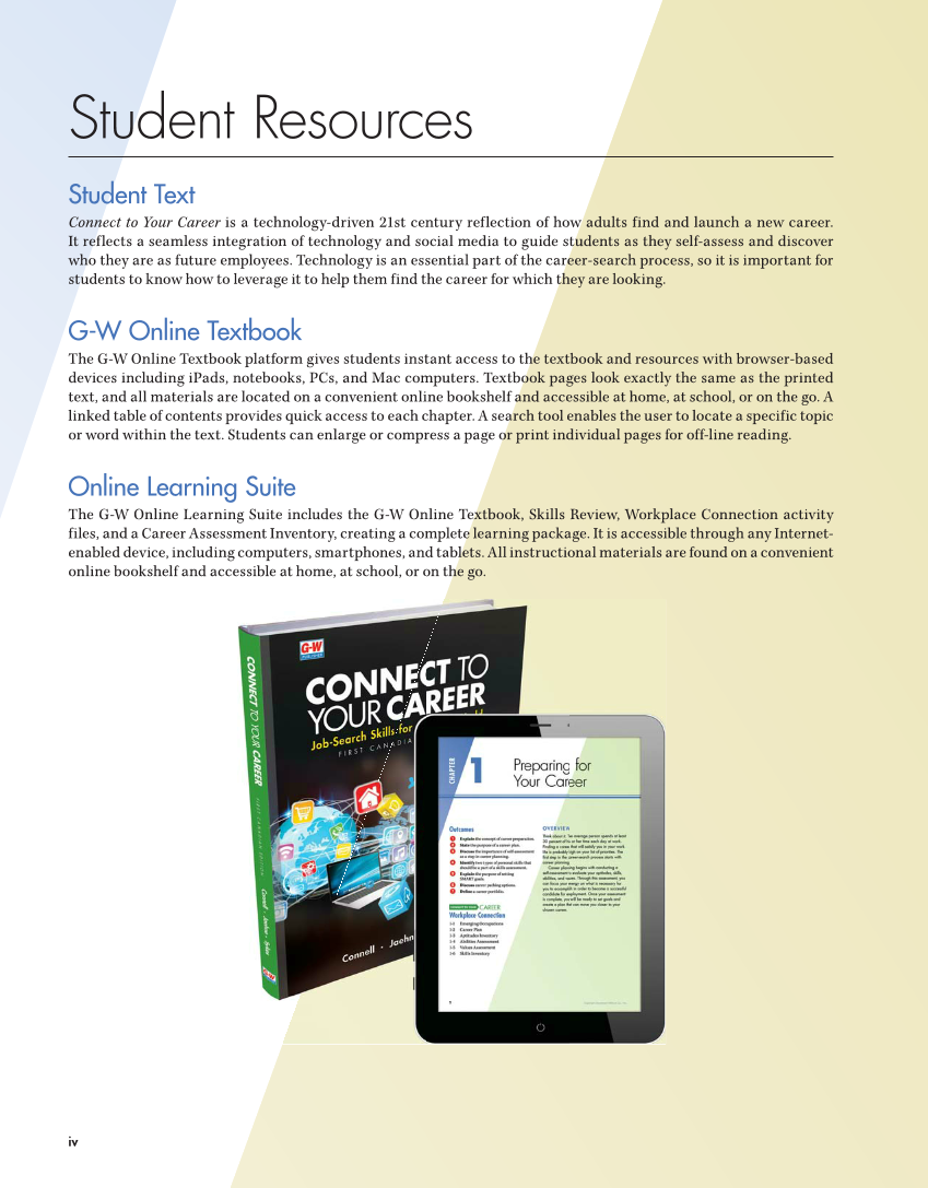 Connect to Your Career: Job-Search Skills for a Digital World, Canadian Edition page iv