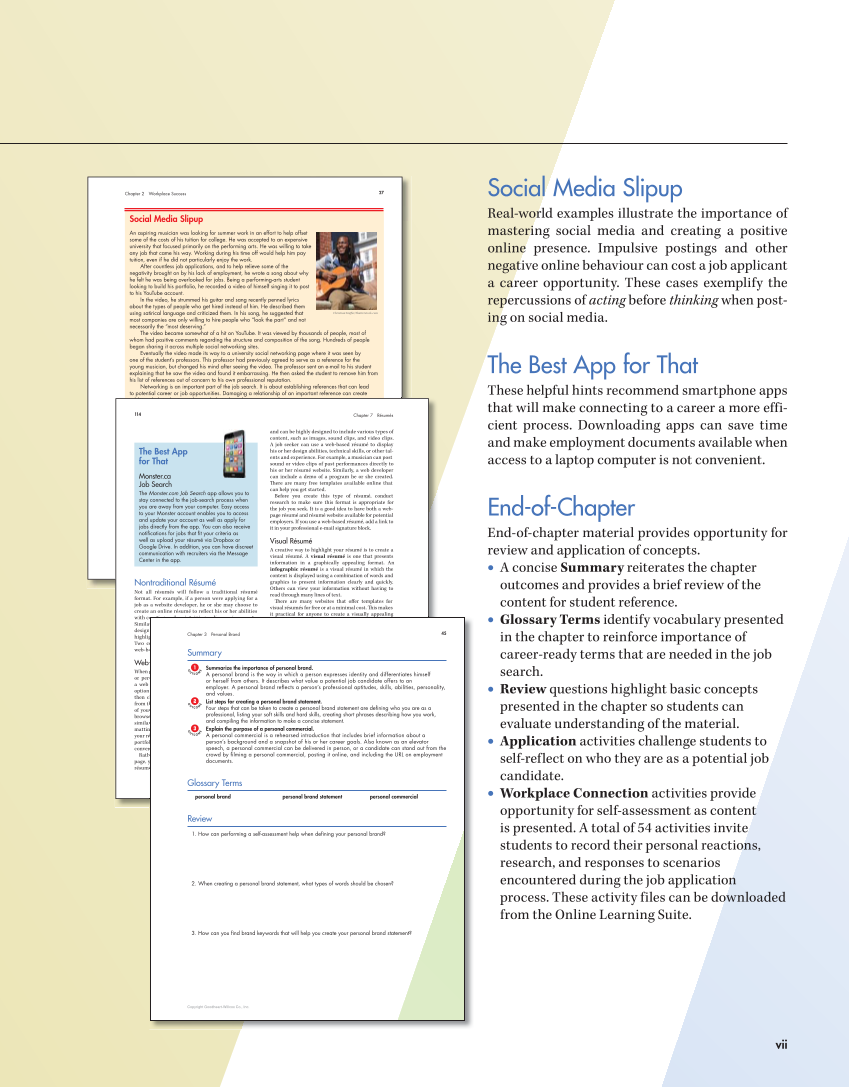 Connect to Your Career: Job-Search Skills for a Digital World, Canadian Edition page vii