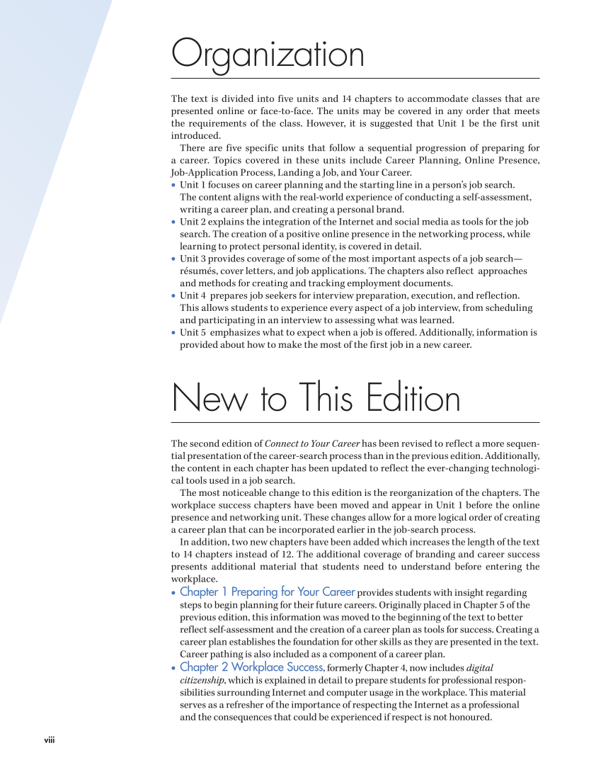 Connect to Your Career: Job-Search Skills for a Digital World, Canadian Edition page viii