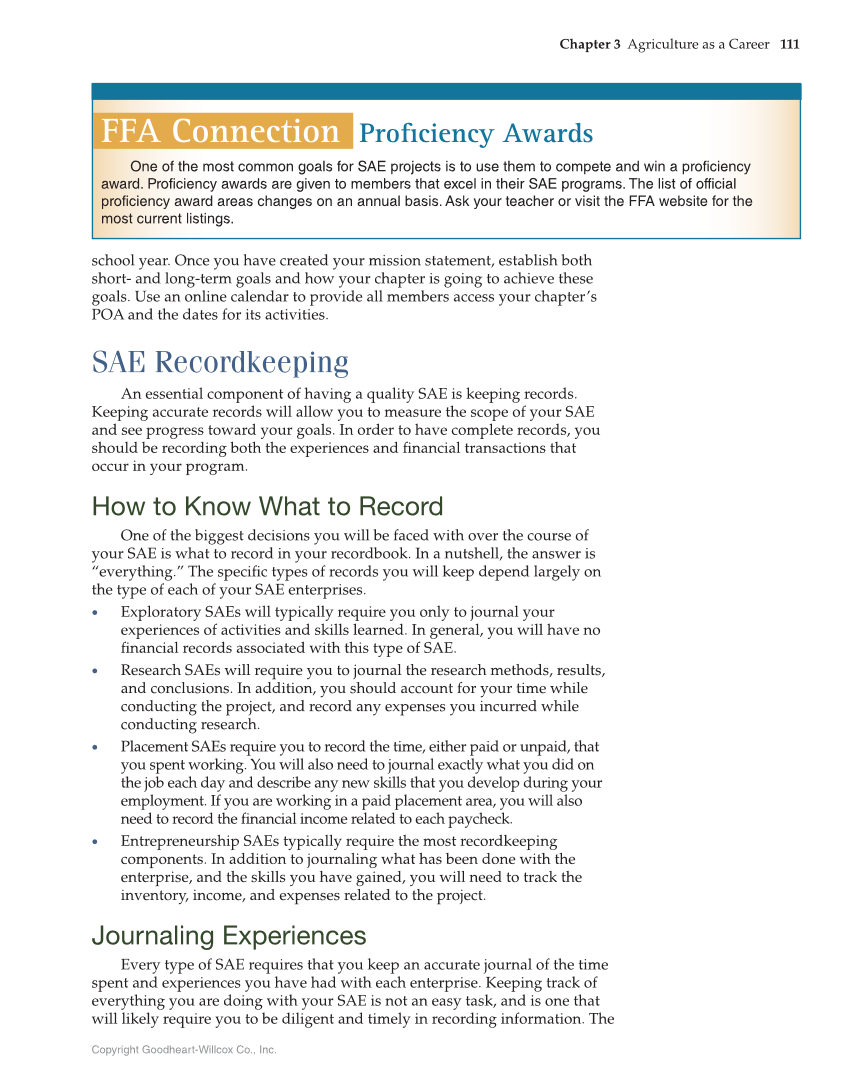 Principles of Agriculture, Food, and Natural Resources, 1st Edition page 111