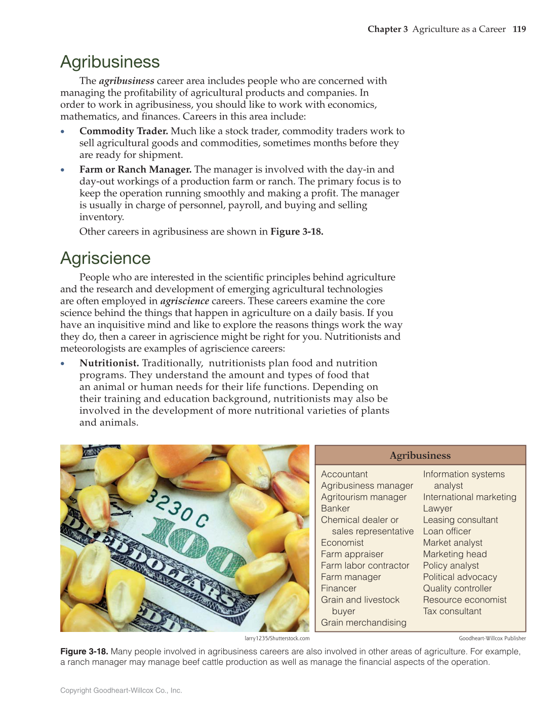 Principles of Agriculture, Food, and Natural Resources, 1st Edition page 119