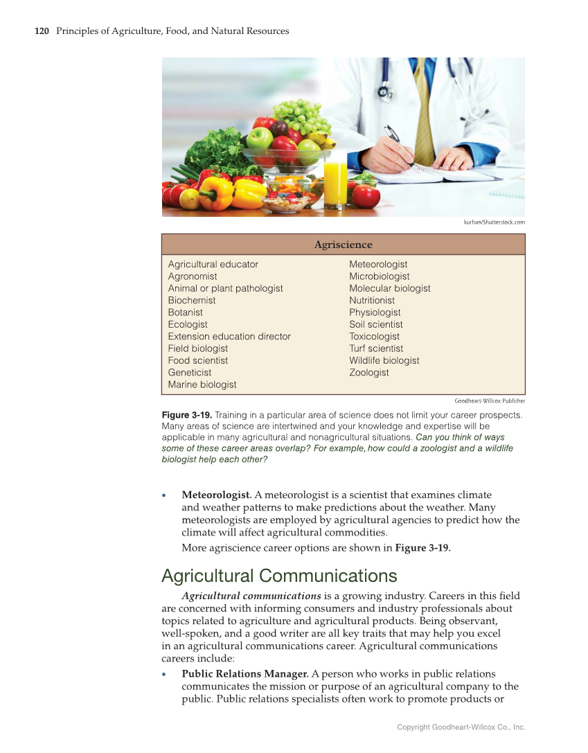 Principles of Agriculture, Food, and Natural Resources, 1st Edition page 120