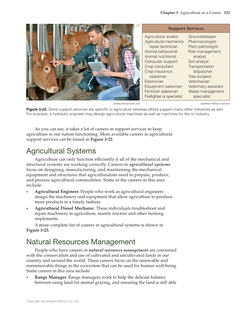 Principles of Agriculture, Food, and Natural Resources, 1st Edition page 123