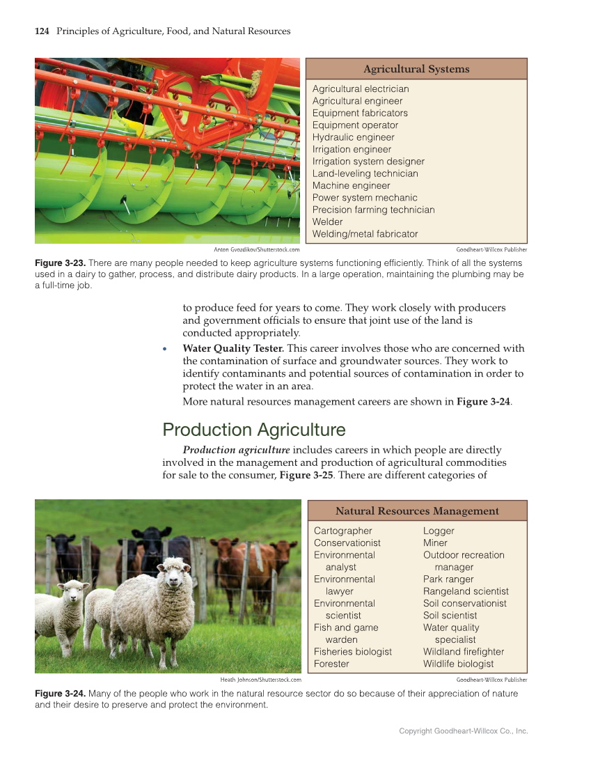 Principles of Agriculture, Food, and Natural Resources, 1st Edition page 124