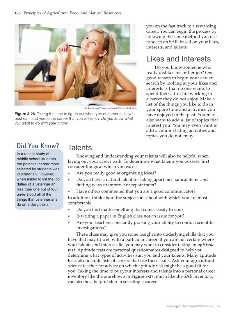 Principles of Agriculture, Food, and Natural Resources, 1st Edition page 126